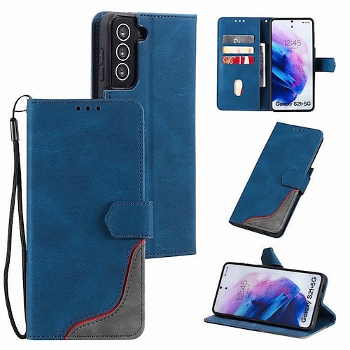 

Phone Case For Samsung Galaxy Flip S21 Ultra Plus A72 A52 A42 A71 A21s Bumper Frame Magnetic Full Body Protective Solid Colored PU Leather