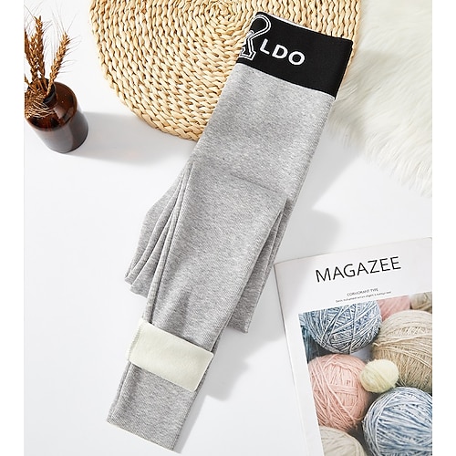 

Women's Slim Fleece lined Ash Dark-Gray Black Stylish Formal Casual Full Length Warm Plain S M L