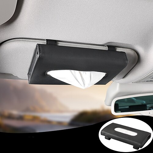 

car tissue box sun visor seat back sunroof car drawer box bag hanging creative leather car interior supplies