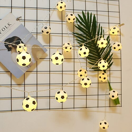 LED Football String Lights Euro Cup 3M 1.5M Battery or USB Operation World Cup DIY Football Fairy Lights Bar KTV Club Party Children's Room Decoration