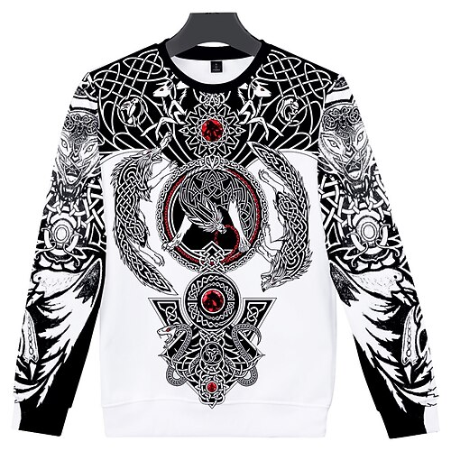 

Inspired by Vikings Warriors Viking Tattoo Hoodie Cartoon Manga Anime Graphic Hoodie For Men's Women's Unisex Adults' 3D Print 100% Polyester Casual Daily
