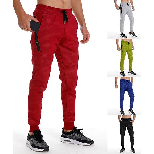 

Men's Joggers Sweatpants Pocket Drawstring High Waist Bottoms Outdoor Athleisure Winter Cotton Breathable Quick Dry Moisture Wicking Running Walking Jogging Sportswear Activewear Green Black Blue