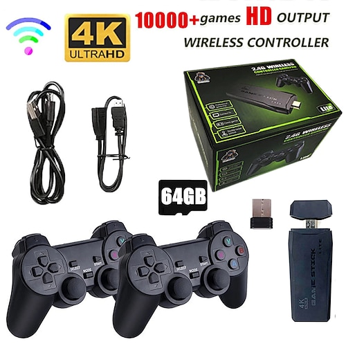 

Ewwke Video Game Console M8 Dual Wireless Controller 2.4G 4K 10000 Games 64GB Games Retro Console For PS1/GBA Dropshipping Christmas Gift for Boys and Girls