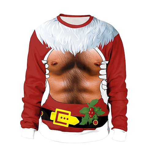 

Natal Camisola de natal Moletom Pullover Imprimir Arte Gráfica Moletom Para Homens Mulheres Unisexo Adulto Impressão 3D 100% Poliéster Festa