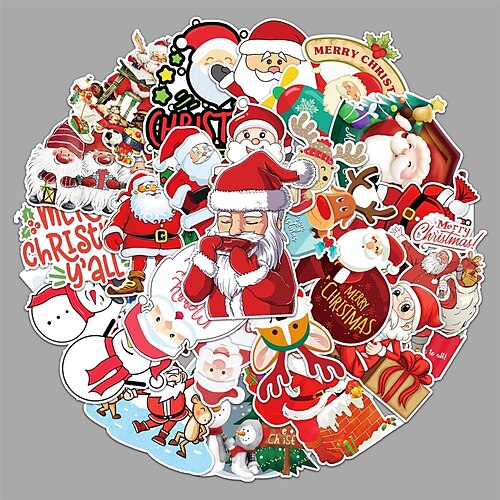 

50 Pcs Car Stickers Christmas Stickers Cartoon Full Car Stickers Cartoon Stickers