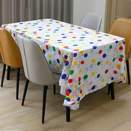 

Disposable Plastic Tablecloth Waterproof PE Table Covers for Indoor or Outdoor Events, Birthday Parties, Weddings 1Pcs