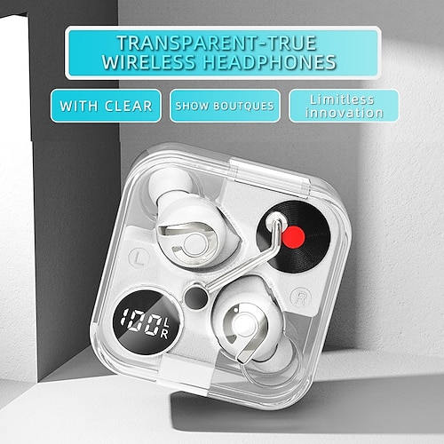 

E89 True Wireless Headphones Clear TWS Earbuds In Ear Bluetooth 5.1 Stereo LED Power Display for Apple Samsung Huawei Xiaomi MI Everyday Use Traveling Cycling Mobile Phone Travel Entertainment Car