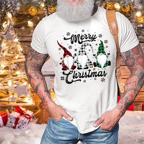 

Men's Unisex T shirt Tee Graphic Tee Christmas Shirt Santa Claus Graphic Prints Crew Neck Hot Stamping Outdoor Christmas Short Sleeve Print Clothing Apparel Sports Designer Casual Big and Tall