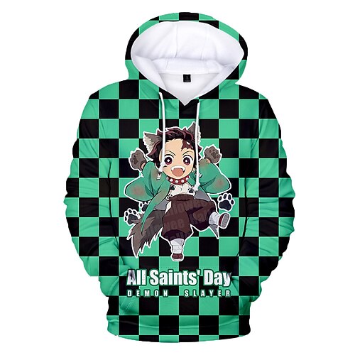 

Inspired by Demon Slayer Kamado Tanjirou Hoodie Cartoon Manga Anime Front Pocket Graphic Hoodie For Men's Women's Unisex Adults' 3D Print 100% Polyester Casual Daily