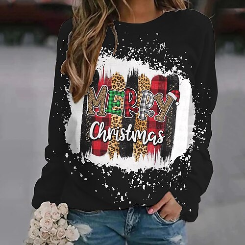 

letter Women's Christmas Christmas Carnival Masquerade Adults' Christmas Vacation Polyester Top