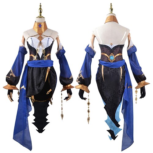 

Inspirert av Genshin Impact Layla Anime Cosplay-kostymer Japansk Karneval Cosplay-drakter Langermet Kostume Til Dame