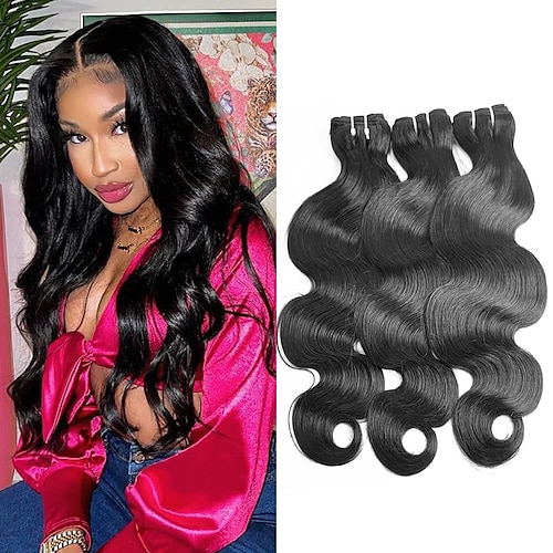 

10A Brazilian Hair Body Wave Bundles (18 20 22 InchNatural Black) 100% Unprocessed Virgin Human Hair Body Wave Human Hair Bundles Body Wave 3 Bundles Human Hair Extensions