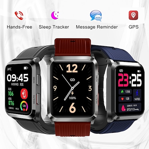 

S6T Smart Watch 1.7 inch Smartwatch Fitness Running Watch Bluetooth Temperature Monitoring Pedometer Call Reminder Compatible with Android iOS Women Men Waterproof GPS Long Standby IP 67 40mm Watch