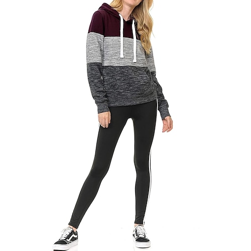 

Womens Hoodies Sweatershirt Active Long Sleeve Fleece Lined Fashion Hoodie Pullover with Plus Size