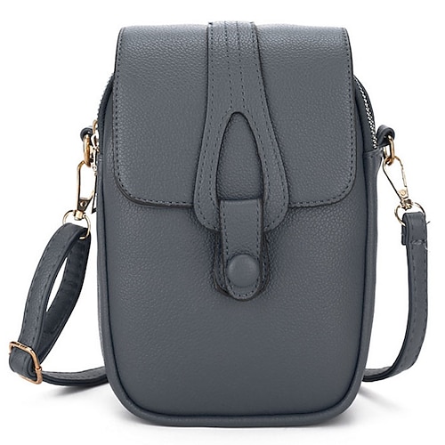 

Women's Leather Bag Wallet Mobile Phone Bag Crossbody Bag PU Leather Zipper Plain Daily Going out Blue Black Royal Blue Red