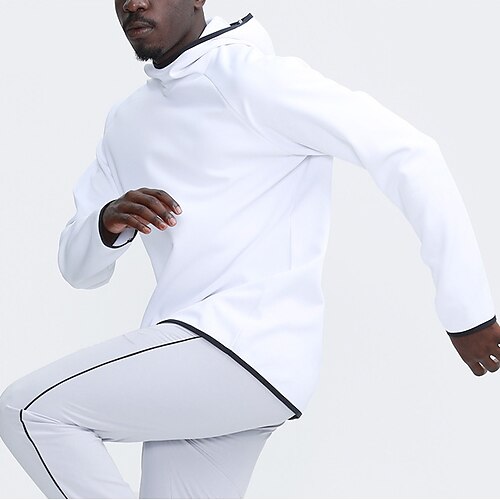 

Men's Workout Shirt Running Shirt Patchwork Long Sleeve Top Athletic Athleisure Winter Breathable Quick Dry Soft Fitness Running Jogging Sportswear Activewear Solid Colored Black Gray White