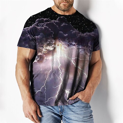

Men's Plus Size T shirt Tee Big and Tall Graphic Crew Neck Short Sleeve Spring & Summer Basic Fashion Streetwear Comfortable Casual Sports Tops