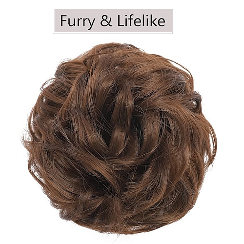 Claw Clip in Hair Bun Messy Curly Clip in Claw Hair Hairpieces Combs add Ponytail Hair Pieces Synthetic Hair Extensions for Women