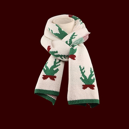 

Women's Girls' Scarves Party Christmas Daily Animal Polyester Cotton Casual Warm Decoration 1 PC