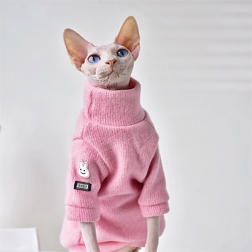 

Minimal Design Ins Daily Sweater/winter Thickened Warm Sphinx Hairless Cat Coat