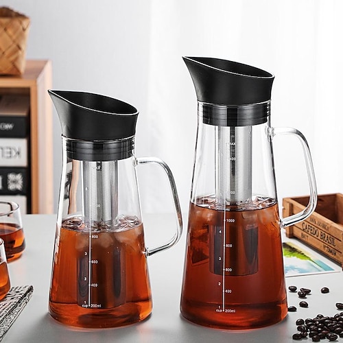 

High borosilicate glass coffee pot Cold extract coffee sharing pot Tea pot Hand brewed pot with filter screen set Household explosion-proof