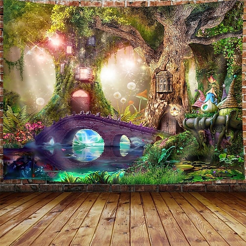 

Tapestry Fantasy Plant Magical Forest Tapestry Forest Art for Home Decor Wall Hanging Tapestry Wall Art Decor for Bedroom Living Room Dorm