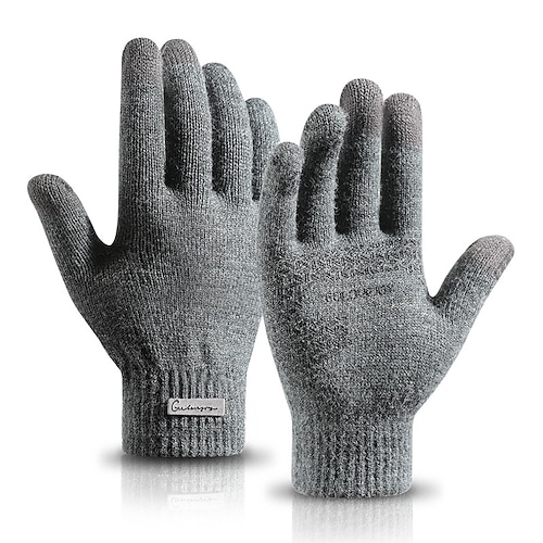 

Men's 1 Pair Winter Gloves Gloves Knitted Gloves Streetwear Outdoor Gloves Stylish Non-slip Solid Colored 13# 14# 15# 16#