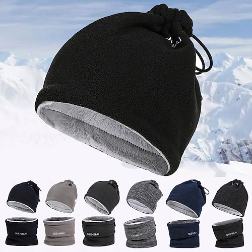 

Mens Womens Hiking Hat Scarf Thick Winter Scarf Winter Warm Hat