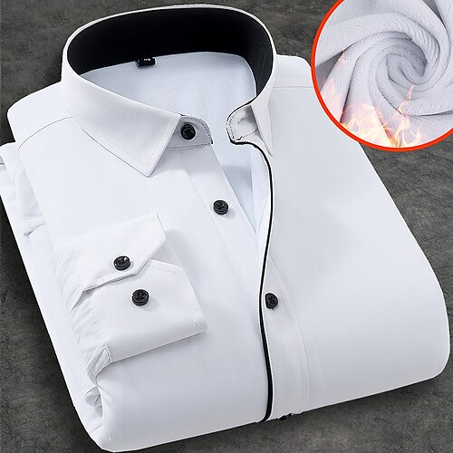 

Men's Dress Shirt Casual Shirt Graphic Prints Square Neck Black / White Black Blue Pink Light Blue Wedding Work Long Sleeve collared shirts Clothing Apparel Cotton Business Simple Lightweight