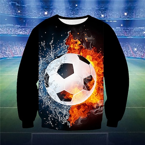 

barn gutter VM genser genser fotball langermet crewneck barn topp fritidsgenser sport daglig svart vinter 3-12 år