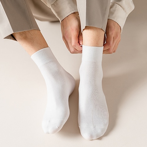 

Men's 3 Pairs Socks Ankle Socks Crew Socks Casual Socks Fashion Comfort Cotton Solid Colored Warm Spring & Summer Green Black Blue