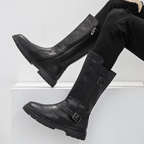 

Men's Boots Combat Boots Outdoor Black Winter Fall