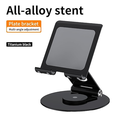 

Phone Stand Rotatable Portable Foldable Phone Holder for Office Desk Selfies / Vlogging / Live Streaming Compatible with Tablet All Mobile Phone Phone Accessory