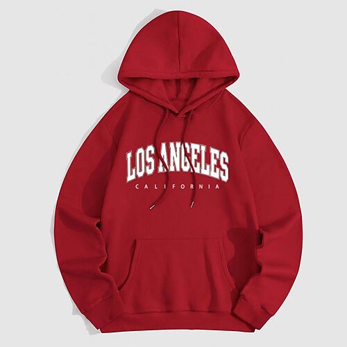 

Men's Hoodie Black Khaki Red Hooded Graphic Letter Print Sports Outdoor Sports Streetwear Hot Stamping Basic Streetwear Casual Winter Fall Clothing Apparel Hoodies Sweatshirts