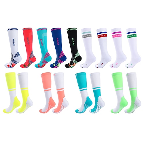 

Men's Women's Socks Compression Socks Cycling Socks Funny Socks Novelty Socks Bike / Cycling Breathable Anatomic Design Wearable 1 Pair Graphic Nylon Pink / Blue Yellow / Blue Black M L