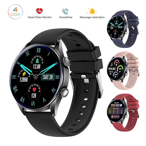 

T32S Smart Watch 1.32 inch Smartwatch Fitness Running Watch Bluetooth Temperature Monitoring Pedometer Call Reminder Compatible with Android iOS Women Men Waterproof Long Standby Hands-Free Calls IP