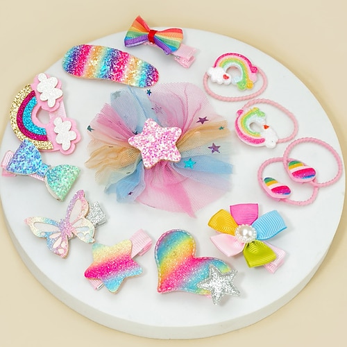 

Accessoires Cheveux Bébé Fille Doux du quotidien à imprimé arc-en-ciel Couleur mixte Coloré