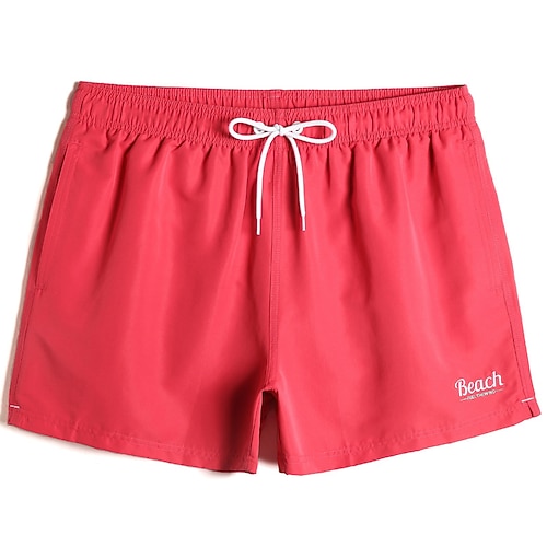 

Men's Swim Shorts Swim Trunks Board Shorts Pocket Drawstring Elastic Waist Graphic Letter Comfort Breathable Short Casual Daily Holiday Classic Style Casual / Sporty Green Red Micro-elastic