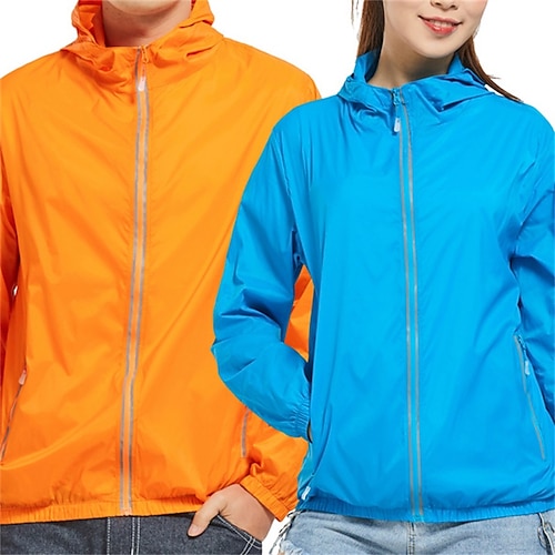 

Women's Blouse Patchwork Reflective Strip Camo / Camouflage Solid / Plain Color Classic Hooded Regular Summer Blue Pink Camouflage Orange Red
