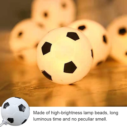  LED Football String Lights Euro Cup 3M 1.5M Battery or USB Operation World Cup DIY Football Fairy Lights Bar KTV Club Party Children's Room Decoration