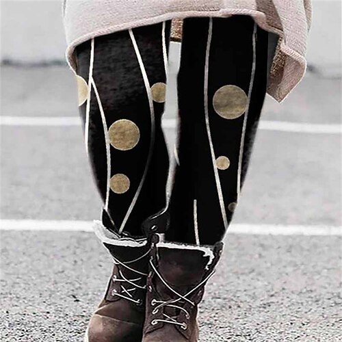 

Women's Plus Size Fleece Pants Pants Trousers Print Geometric Pattern Flower Casual Daily Holiday High Full Length Winter Fall Blue Yellow White XL XXL 3XL 4XL 5XL
