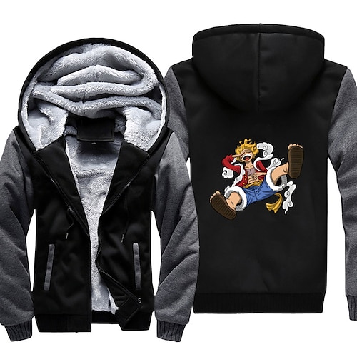 

One Piece Monkey D Luffy Sudadera Animé Abrigos Anime Gráfico Abrigos Para Hombre Mujer Unisexo Adulto Estampado en caliente 100% Poliéster Casual Diario