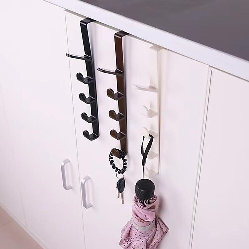 

Creative japanese-style multi-function five-segment hook portable coat hook door rear towel hook free punching seamless hook