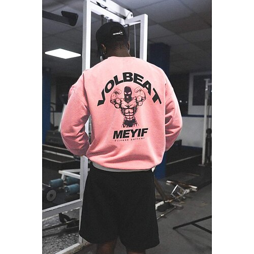 

Men's Sweatshirt Pullover Patchwork Long Sleeve Top Athletic Athleisure Winter Thermal Warm Breathable Soft Running Jogging Training Sportswear Activewear Rosy Pink Blue Beige