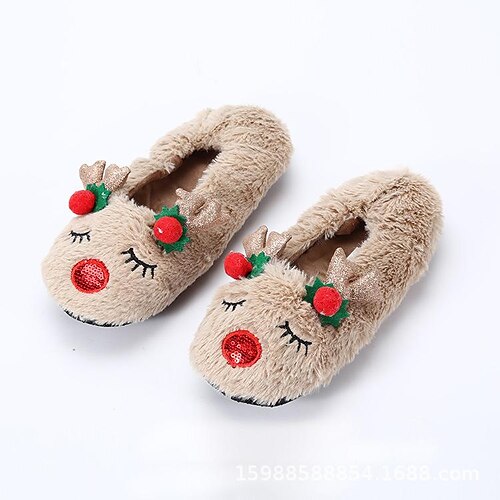 

2021 new cotton shoes e-commerce exclusive indoor home shoes single shoes early education shoes christmas shoes