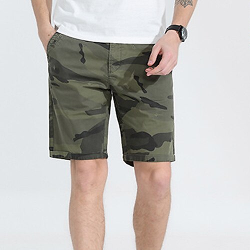 

Men's Shorts Chino Shorts Bermuda shorts Work Shorts Pocket Camouflage Comfort Knee Length Casual Daily Holiday Streetwear Stylish ArmyGreen Yellow Micro-elastic