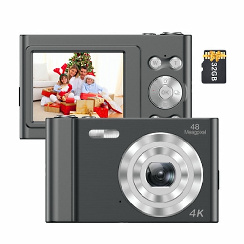 

Andoer Portable Digital Camera 48MP 1080P 2.4-inch IPS Screen 16X Zoom Auto Focus Self-Timer 32GB Extended Memory Face Detection Anti-Shaking children's Christmas gift
