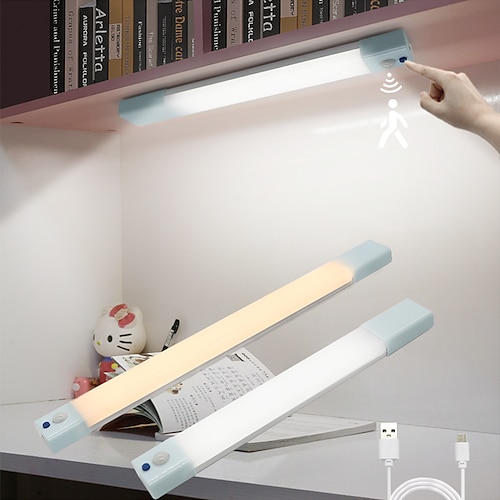 

LED Night Light Strip USB Charging Motion Sensor Induction Bedroom Kitchen Wireless Cabinet Light Staircase Wardrobe Corridor Lighting Wall Lamp