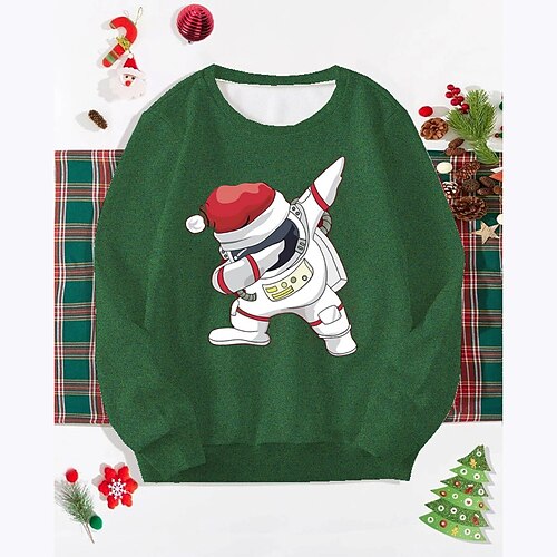 

Men's Sweatshirt Pullover Green Blue Purple Dark Gray Coffee Crew Neck Santa Claus Graphic Prints Print Christmas Daily Sports 3D Print Basic Streetwear Designer Spring Fall Clothing Apparel