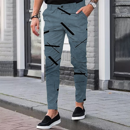 

Men's Chinos Trousers Jogger Pants Pocket 3D Print Graphic Prints Comfort Soft Office Business Basic Fashion Green Blue